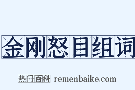 金刚怒目组词是什么意思的图片